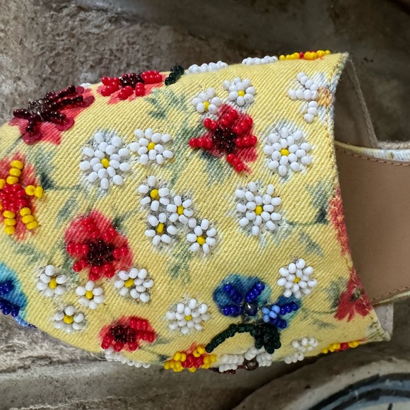 CORAL BLUE ESPADRILLES WEDGES size 39 /8.5 - Picture 5 of 7